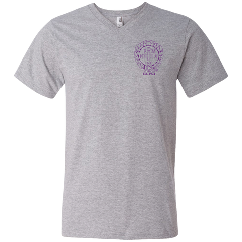 NFD&MA 982 Anvil Men's Printed V-Neck T-Shirt