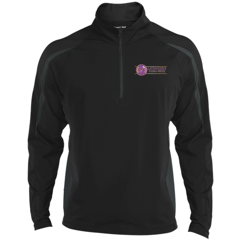 Lavenders Funeral Service ST851 Sport-Tek Men's Sport Wicking Colorblock 1/2 Zip