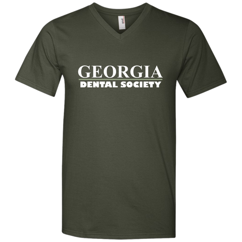 Georgia Dental Society (GDS) 982 Anvil Men's Printed V-Neck T-Shirt