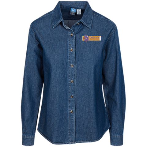 Lavenders Funeral Service LSP10 Port Authority Women's LS Denim Shirt