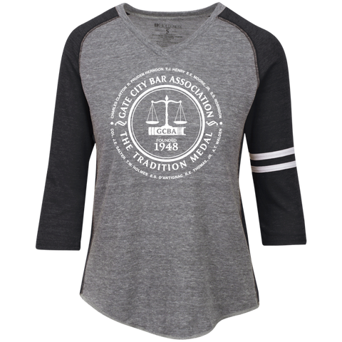 Gate City Bar 229345 Holloway Ladies' Vintage V-Neck T-Shirt