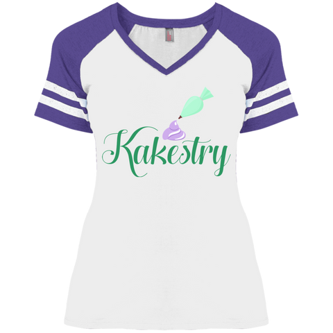 Kakestry DM476 Disctrict Ladies' Game V-Neck T-Shirt