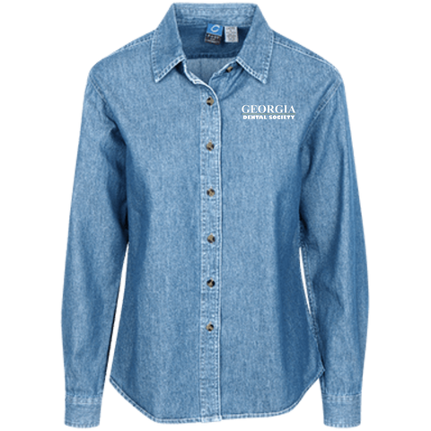 Georgia Dental Society (GDS) LSP10 Port Authority Women's LS Denim Shirt