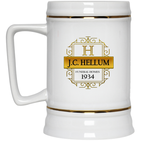 J.C. Hellum Funeral Homes 22217 Beer Stein 22oz.