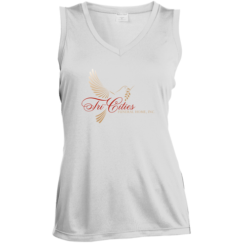 Tri-Cities Funeral Home LST352 Sport-Tek Ladies' Sleeveless Moisture Absorbing V-Neck