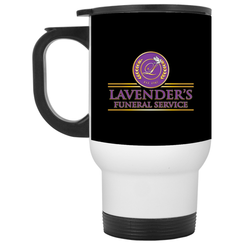 Lavenders Funeral Service XP8400W White Travel Mug