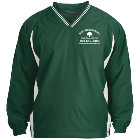 Burke Landscape Management JST62 Sport-Tek Tipped V-Neck Windshirt