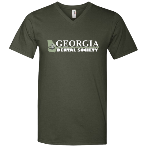 Georgia Dental Society (GDS) 982 Anvil Men's Printed V-Neck T-Shirt
