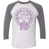 NFD&MA NL6051 Next Level Tri-Blend 3/4 Sleeve Baseball Raglan T-Shirt