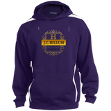 J.C. Hellum Funeral Homes ST265 Sport-Tek Sleeve Stripe Sweatshirt with Jersey Lined Hood