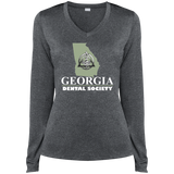 Georgia Dental Society (GDS) LST360LS Sport-Tek Ladies' LS Heather Dri-Fit V-Neck T-Shirt