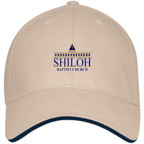 Shiloh Baptist Church 3621 Bayside USA Made Structured Twill Cap With Sandwich Visor