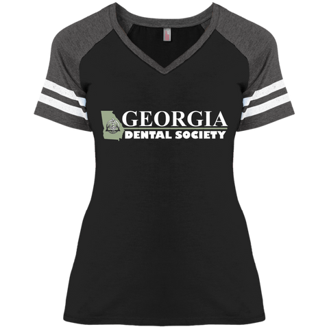 Georgia Dental Society (GDS) DM476 Disctrict Ladies' Game V-Neck T-Shirt