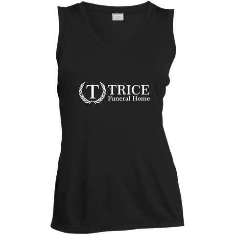 Trice Funeral Home LST352 Sport-Tek Ladies' Sleeveless Moisture Absorbing V-Neck