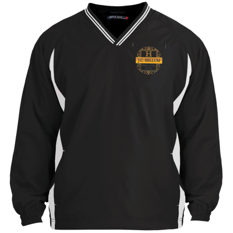 J.C. Hellum Funeral Homes JST62 Sport-Tek Tipped V-Neck Windshirt
