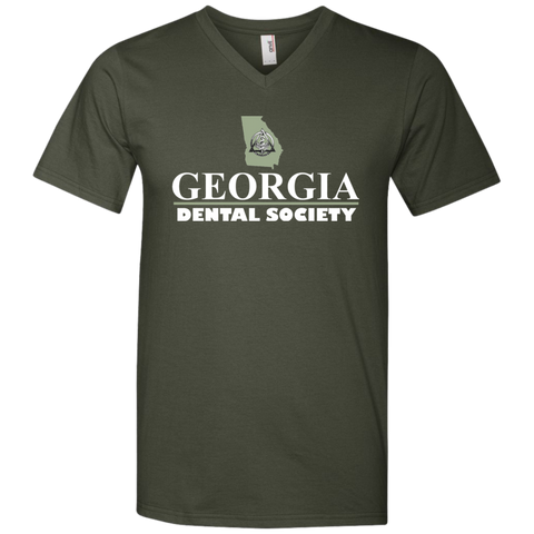 Georgia Dental Society (GDS) 982 Anvil Men's Printed V-Neck T-Shirt