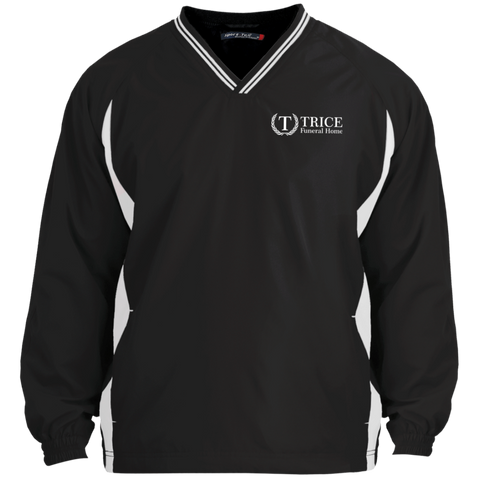 Trice Funeral Home JST62 Sport-Tek Tipped V-Neck Windshirt