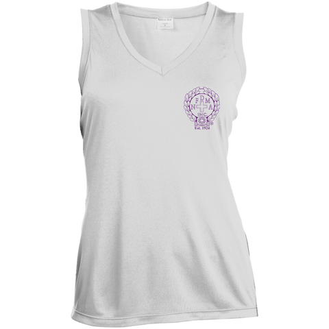 NFD&MA LST352 Sport-Tek Ladies' Sleeveless Moisture Absorbing V-Neck