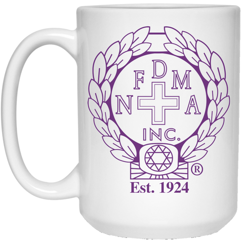 NFD&MA 21504 15 oz. White Mug
