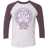 NFD&MA NL6051 Next Level Tri-Blend 3/4 Sleeve Baseball Raglan T-Shirt