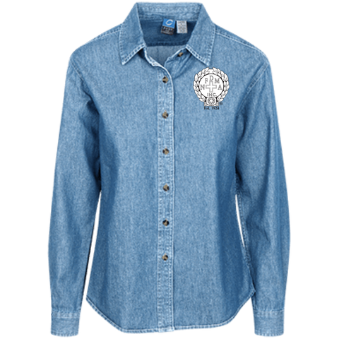 NFD&MA LSP10 Port Authority Women's LS Denim Shirt