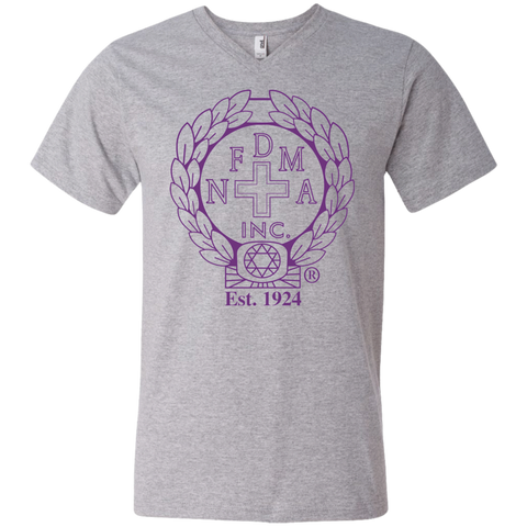 NFD&MA 982 Anvil Men's Printed V-Neck T-Shirt