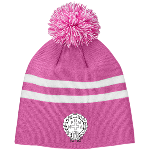 NFD&MA TT122 Team 365 Striped Pom Beanie