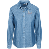 Tri-Cities Funeral Home LSP10 Port Authority Women's LS Denim Shirt