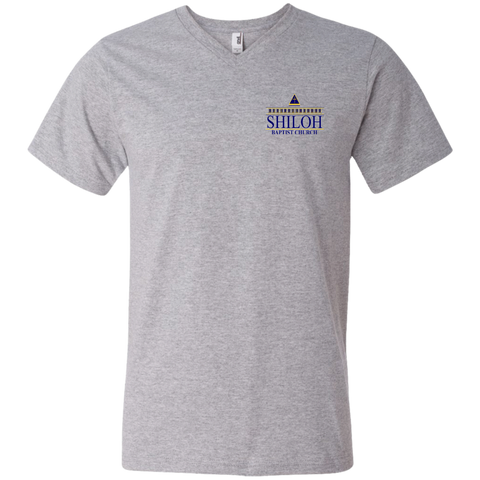 Shiloh Baptist Church 982 Anvil Men's Printed V-Neck T-Shirt