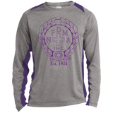 NFD&MA ST361LS Sport-Tek LS Heather Colorblock Poly T-Shirt