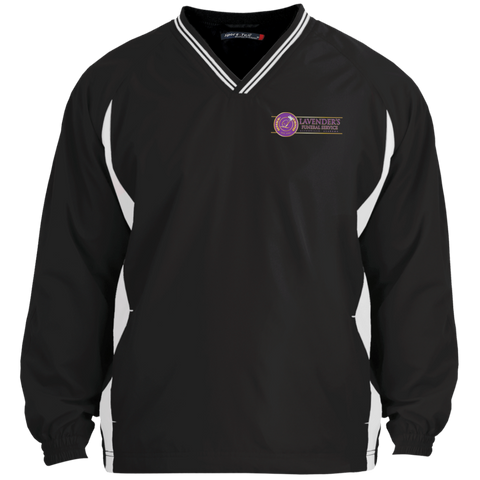 Lavenders Funeral Service JST62 Sport-Tek Tipped V-Neck Windshirt