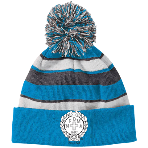 NFD&MA 223835 Holloway Striped Beanie with Pom