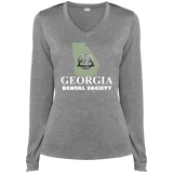 Georgia Dental Society (GDS) LST360LS Sport-Tek Ladies' LS Heather Dri-Fit V-Neck T-Shirt