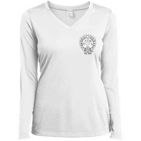 NFD&MA LST353LS Sport-Tek Ladies' LS Performance V-Neck T-Shirt