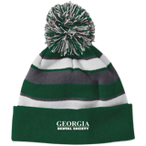 Georgia Dental Society (GDS) 223835 Holloway Striped Beanie with Pom