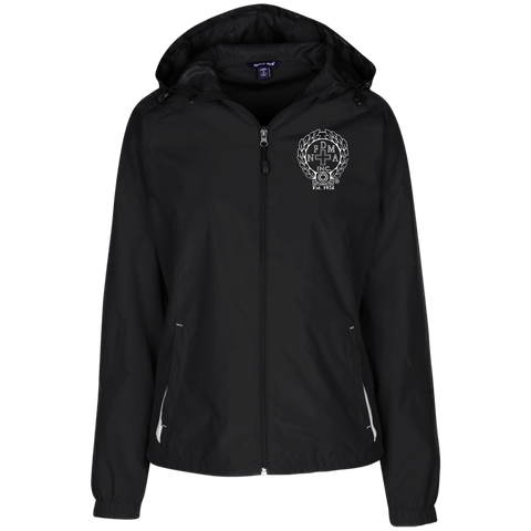 NFD&MA LST76 Sport-Tek Ladies' Jersey-Lined Hooded Windbreaker