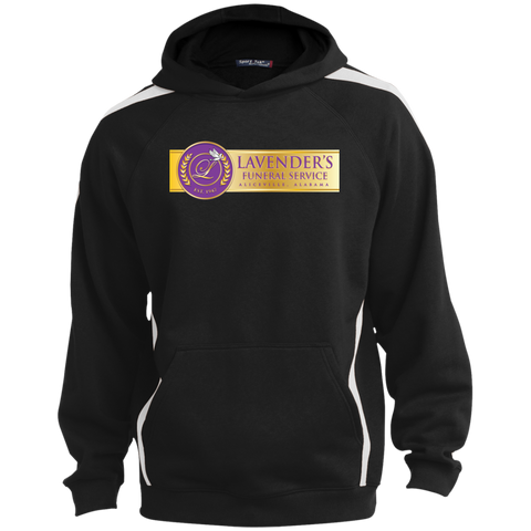 Lavenders Funeral Service YST265 Sport-Tek Youth Sleeve Stripe Hooded Pullover