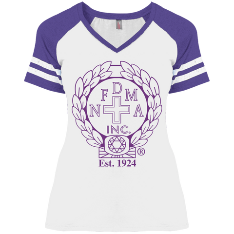 NFD&MA DM476 Disctrict Ladies' Game V-Neck T-Shirt