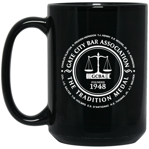 Gate City Bar Association BM15OZ 15 oz. Black Mug