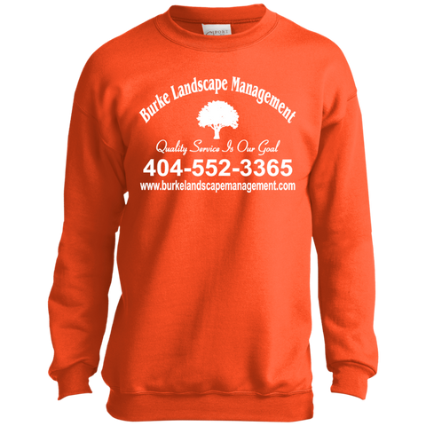 Burke Landscape Management PC90Y Port and Co. Youth Crewneck Sweatshirt