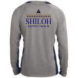 Shiloh Baptist Church ST361LS Sport-Tek LS Heather Colorblock Poly T-Shirt