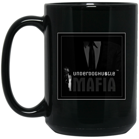 UnderdogHUSTLE  BM15OZ 15 oz. Black Mug