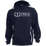 Trice Funeral Home ST265 Sport-Tek Sleeve Stripe Sweatshirt with Jersey Lined Hood