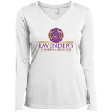 Lavenders Funeral Service LST353LS Sport-Tek Ladies' LS Performance V-Neck T-Shirt