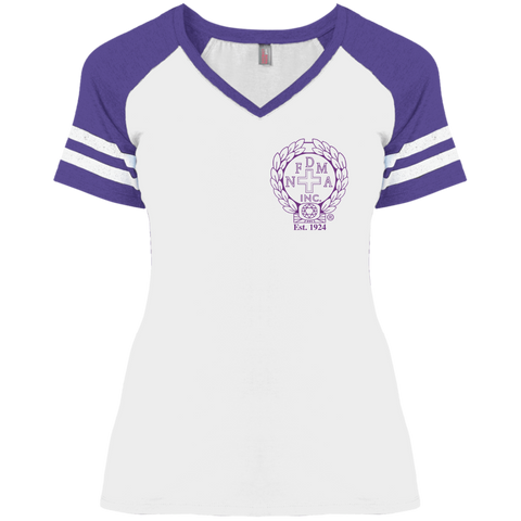 NFD&MA DM476 Disctrict Ladies' Game V-Neck T-Shirt