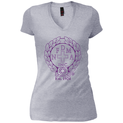NFD&MA DT4501 District Junior's Vintage Wash V-Neck T-Shirt
