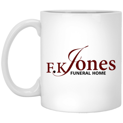 FK Jones Funeral Home XP8434 11 oz. White Mug