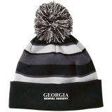 Georgia Dental Society (GDS) 223835 Holloway Striped Beanie with Pom