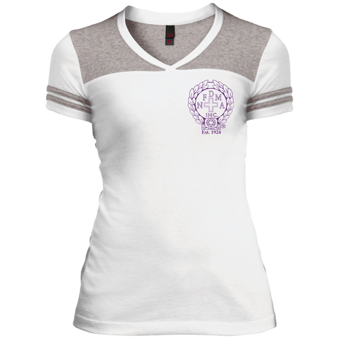 NFD&MA DT264 District Junior's Varsity V-Neck T-Shirt