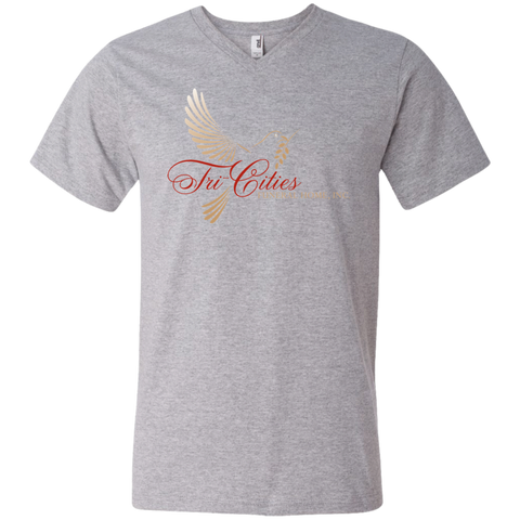 Tri-Cities Funeral Home 982 Anvil Men's Printed V-Neck T-Shirt